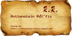 Rottenstein Ráfis névjegykártya